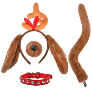 Foto 1 | Foto 1 | Set De Orejas Y Cola De Perro Antler Hodrme Brown Para Niños Y Adultos - Venta Internacional.