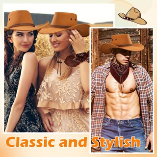 Foto 4 | Foto 4 | Set De 12 Sombreros De Vaquero Y Pañuelos De Zhanmai Color Amarillo - Venta Internacional.