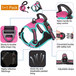 Foto 3 | Foto 3 | Juego De Arneses Para Perros Tobedri Sin Tirones Ajustables Reflectantes - Venta Internacional.