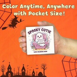 Foto 5 | Foto 5 | Libro Para Colorear Chason & Co Halloween En Miniatura Para Adultos 50 Páginas X 3 - Venta Internacional.