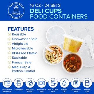 Foto 2 | Foto 2 | Contenedores De Almacenamiento De Alimentos Healthy Packers De 16 Oz (paquete De 24) - Venta Internacional.