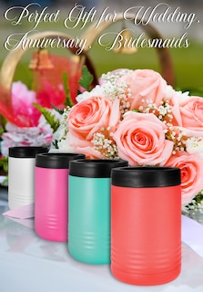 Foto 3 | Foto 3 | Soporte Para Bebidas Ez Custom Gift De Acero Inoxidable  350 Ml  Color Coral - Venta Internacional.
