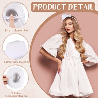 Foto 4 | Foto 4 | Sombrero De Vaquero Diadema Cozypower Halloween Para Mujer Color Blanco - Venta Internacional.