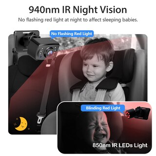 Foto 5 | Foto 5 | Cámara De Coche Para Bebés Itomoro Dual 1080p 7'' Hd Con Visión Nocturna - Venta Internacional.