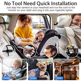 Foto 7 | Foto 7 | Cámara De Coche Para Bebés Itomoro Dual 1080p 7'' Hd Con Visión Nocturna - Venta Internacional.