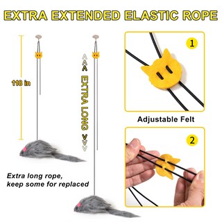 Foto 5 | Foto 5 | Juguete Colgante Para Gatos Mintcat 2 Unidades Para Gatos De Interior Con Ganchos Adhesivos - Venta Internacional.