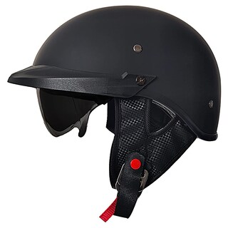 Foto 1 | Foto 1 | Medio Casco De Moto Elcyco Negro Mate Aprobado Por El Dot - Venta Internacional.