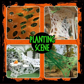 Foto 4 | Foto 4 | Decoración De Halloween Con Telaraña Ipoolteng 1 4 X 5 M Naranja - Venta Internacional.