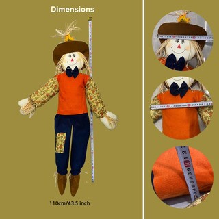 Foto 3 | Foto 3 | Scarecrow Sitter Wedfull Fall Girl 110 Cm Con Brazos Y Piernas Móviles - Venta Internacional.