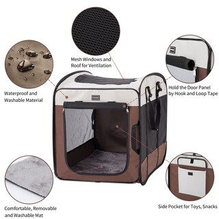 Foto 2 | Foto 2 | Jaula De Viaje Blanda Y Plegable Para Perros Donoro Portátil De 32 Pulgadas - Venta Internacional.
