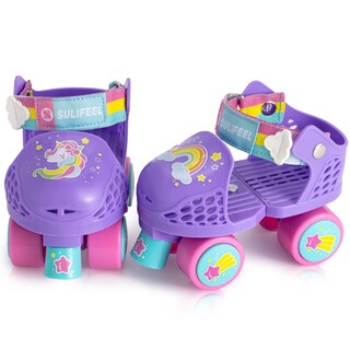 Foto 1 | Foto 1 | Patines Sulifeel Para Niños Ajustables Con Forma De Unicornio Cuádruple Color Morado - Venta Internacional.