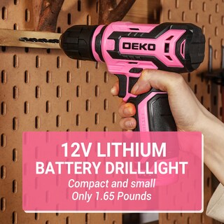 Foto 4 | Foto 4 | Juego De Herramientas Dekopro Taladro Inalámbrico Rosa De 12 V Para Reparación Del Hogar Para Mujeres - Venta Internacional.