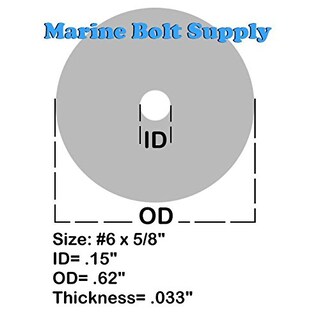Foto 2 | Foto 2 | Arandelas Fender Marine Bolt Supply Tipo 18-8 De Acero Inoxidable - Venta Internacional.