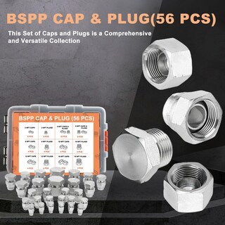 Foto 5 | Foto 5 | Kit De Enchufes Bspp Conjunto De Mangueras Tubos Y Tuberías Hidráulicos 56 Piezas - Venta Internacional.