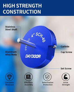 Foto 3 | Foto 3 | Escariador De Tubos De Pvc Daydoor Protector De Accesorios De Pvc De 4 Pulgadas Para 1/2 Taladro - Venta Internacional.