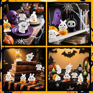 Foto 7 | Foto 7 | Minifiguras De Conejo Exasinine De Resina Conejito De Halloween 27 Unidades - Venta Internacional.