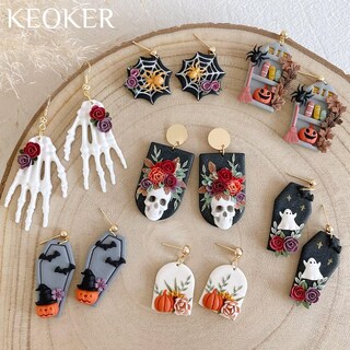 Foto 2 | Foto 2 | Pendientes De Joyería De Halloween Keoker 3d Moldeados En Arcilla Polimérica - Venta Internacional.