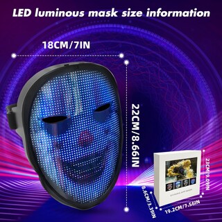 Foto 4 | Foto 4 | Máscara Led Zonasyrn Diy Con Detección De Gestos Para Niños Y Adolescentes - Venta Internacional.