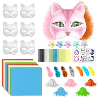 Foto 1 | Foto 1 | Kit De Mascarillas Diy Cat Therian Giftota 79 Unidades Con Máscaras De Zorro - Venta Internacional.