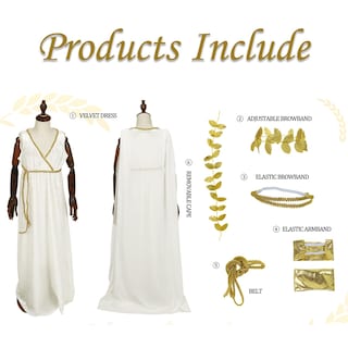 Foto 2 | Foto 2 | Conjunto De Disfraces Para Niños Uqje  Toga Griega  Diosa Romana - Venta Internacional.