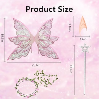 Foto 2 | Foto 2 | Disfraz De Alas De Hada Para Adultos Y Niñas De Organza Rosa - Venta Internacional.