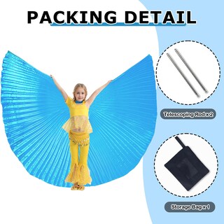 Foto 3 | Foto 3 | Disfraz De Halloween De Munafie Isis De Dance Wings Para Niños Azul Claro - Venta Internacional.