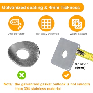 Foto 3 | Foto 3 | Accesorios Para Sujetar Placas De Arandelas Cuadradas 50 Piezas Learous - Venta Internacional.