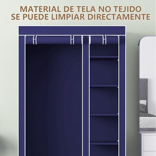 Foto 5 | Foto 5 | Guardarropa Armable Closet Portatil Blanco Con Tela Y Cortina - Mueble Organizador Perchero