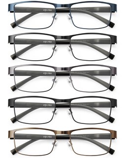 Foto 1 | Foto 1 | Gafas De Lectura Jolisu Con Marco De Metal Que Bloquea La Luz Azul 5 Unidades - Venta Internacional.