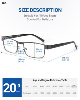 Foto 2 | Foto 2 | Gafas De Lectura Jolisu Con Marco De Metal Que Bloquea La Luz Azul 5 Unidades - Venta Internacional.