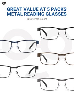 Foto 3 | Foto 3 | Gafas De Lectura Jolisu Con Marco De Metal Que Bloquea La Luz Azul 5 Unidades - Venta Internacional.
