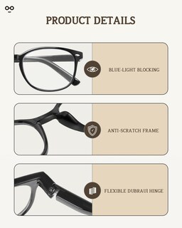 Foto 3 | Foto 3 | Gafas De Lectura Jolisu  Paquete De 5 Unidades  Con Bloqueo De Luz Azul  2 00  Para Mujer - Venta Internacional.