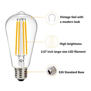 Foto 3 | Foto 3 | Bombilla Led Shuwdkar De 12 V 6 W 60 W Equivalente A E26 2700 K Paquete De 2 - Venta Internacional.