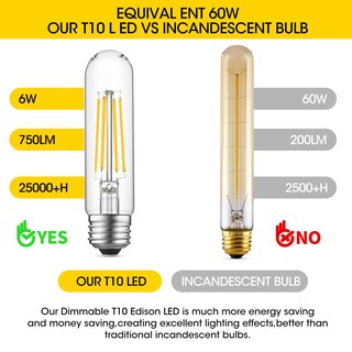 Foto 4 | Foto 4 | Bombillas Led Gozelux T10 De 6 W 4000 K Color Blanco Frío E26 Paquete De 8 - Venta Internacional.