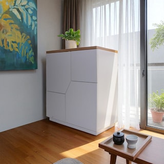 Foto 4 | Foto 4 | Mueble Organizador Multiusos Blanco Con Puertas Push To Open Diseño Moderno Ilios Innova Para Sala  Recámara U Oficina