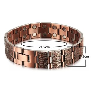 Foto 2 | Foto 2 | Pulsera De Terapia Magnética P/ Hombre Eo Safe Imports Esi-21665 Cobre