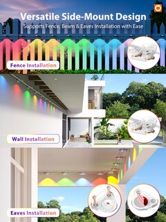 Foto 4 | Foto 4 | Luces Exteriores Adicionales Led Rgb Extensibles Cortables De 200 Pies - Venta Internacional.