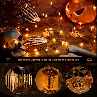 Foto 4 | Foto 4 | Luces De Halloween Para Decoración Otoñal 21 M 100 Bombillas Naranjas Ul - Venta Internacional.