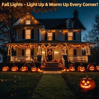 Foto 7 | Foto 7 | Luces De Halloween Para Decoración Otoñal 21 M 100 Bombillas Naranjas Ul - Venta Internacional.