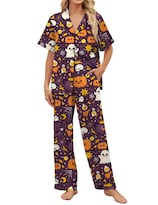 Pijama Sheshow Para Halloween Para Mujer 2 Piezas Manga Larga Xl - Venta Internacional.