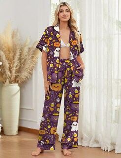 Foto 2 | Foto 2 | Pijama Sheshow Para Halloween Para Mujer 2 Piezas Manga Larga Xl - Venta Internacional.