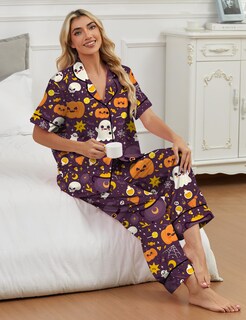 Foto 5 | Foto 5 | Pijama Sheshow Para Halloween Para Mujer 2 Piezas Manga Larga Xl - Venta Internacional.