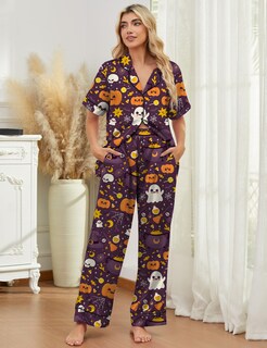 Foto 6 | Foto 6 | Pijama Sheshow Para Halloween Para Mujer 2 Piezas Manga Larga Xl - Venta Internacional.