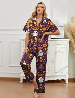 Foto 7 | Foto 7 | Pijama Sheshow Para Halloween Para Mujer 2 Piezas Manga Larga Xl - Venta Internacional.