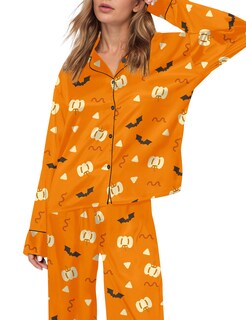 Foto 2 | Foto 2 | Pijama Sheshow De Satén De Manga Larga Para Halloween 2 Piezas Xl - Venta Internacional.