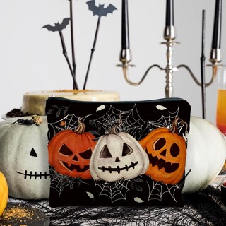 Foto 3 | Foto 3 | Bolsa De Maquillaje Ryycdoi Halloween Spider Pumpkin Para Mujer - Venta Internacional.