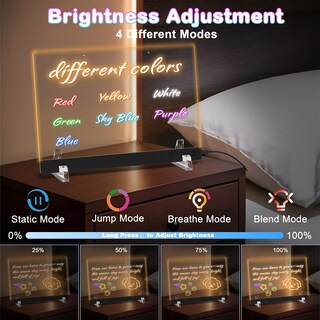 Foto 6 | Foto 6 | Pizarra Led Gift4u De 13.7 X 10 Pulgadas 7 Colores Y 4 Modos - Venta Internacional.