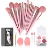 Set De Brochas De Maquillaje Koccido Kit De Maquillaje De 22 Piezas Con Bolsa (rosa) - Venta Internacional.