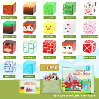 Foto 2 | Foto 2 | Juego De Bloques Magnéticos Gleamkid De 111 Piezas Para Niños Mayores De 3 Años - Venta Internacional.