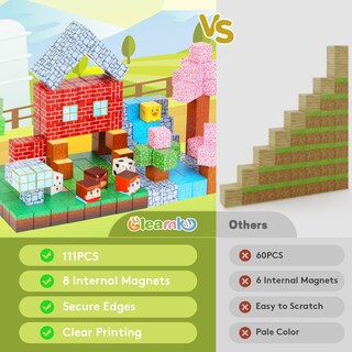 Foto 5 | Foto 5 | Juego De Bloques Magnéticos Gleamkid De 111 Piezas Para Niños Mayores De 3 Años - Venta Internacional.